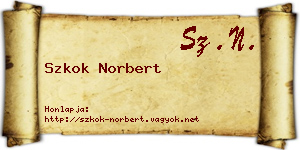 Szkok Norbert névjegykártya